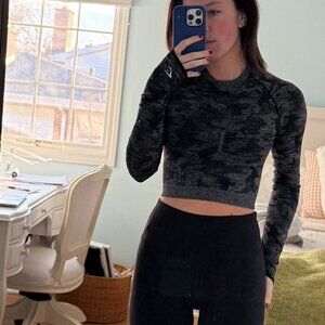 GymShark Camo Crop Long Sleeve